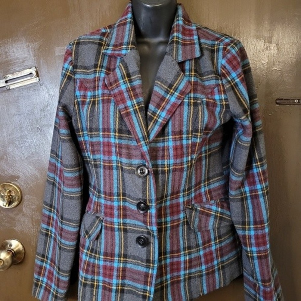 Dollhouse Multicolored Plaid Jacket Size Medium